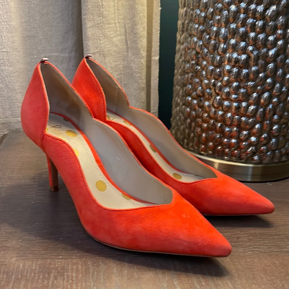 Orange Suede size 39 - heels/stilettos 8.5